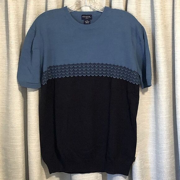 𝅺VINTAGE Guess 100% cotton short sleeves sweater size M - Picture 8 of 9